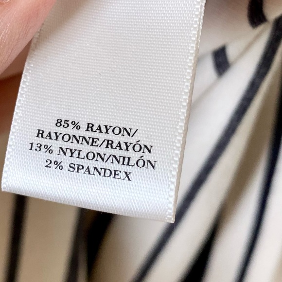 Ann Taylor black and white striped dress S - Picture 4 of 5